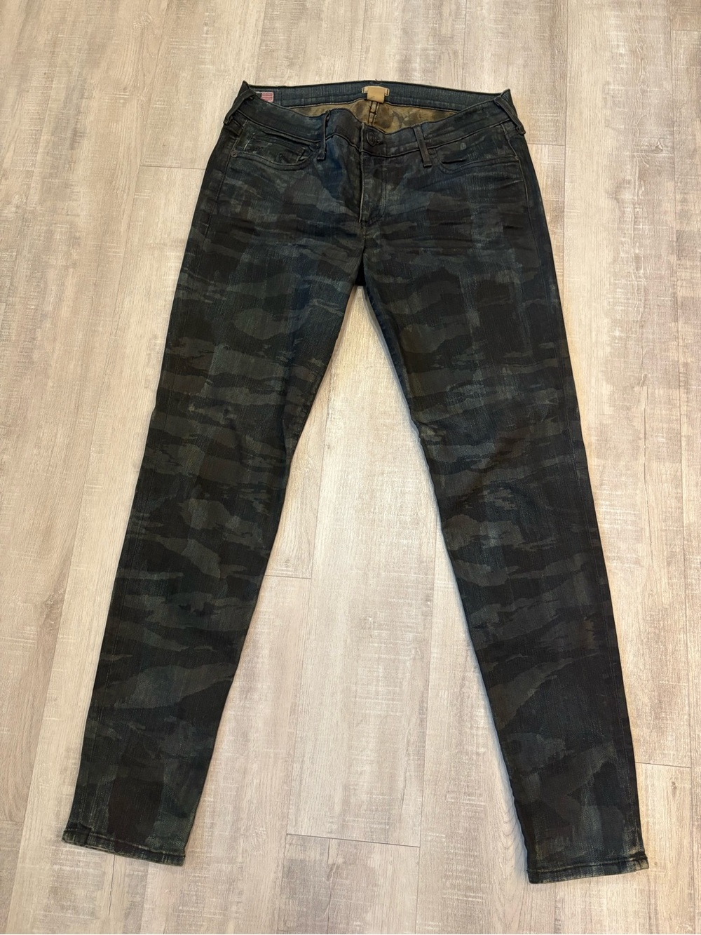 True Religion Casey Jeans in Camo Washed Black-Grey